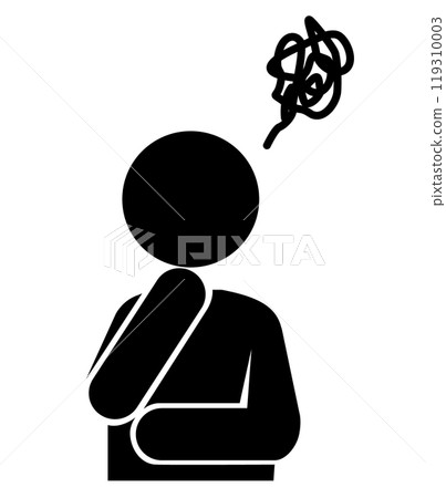 People who are lost in thought, who can't think of ideas, who can't remember, who have mixed feelings, who are filled with resentment 119310003