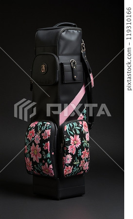 A golf club case on a black background 119310166