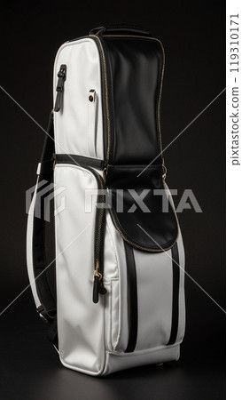 黑色背景中反映的高爾夫球桿盒 119310171