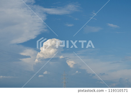 藍天白雲天藍色風景風景 119310571