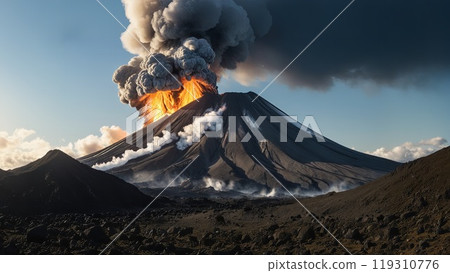 富士山大噴發/插圖 富士山大噴發/插圖 119310776