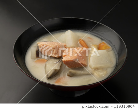 Simmered sake lees soup Simmered sake lees soup 119310904