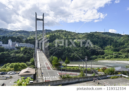 Nangu Bridge seen from the train window (Nagano Prefecture) Nangu Bridge seen from the train window (Nagano Prefecture) 119312334
