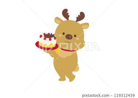 馴鹿與聖誕蛋糕 馴鹿與聖誕蛋糕 119312439