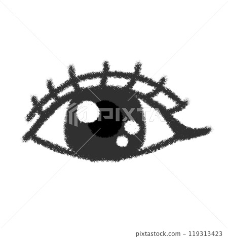 Crayon illustration of eye 119313423