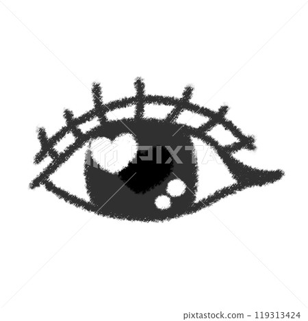 Crayon illustration of eye 119313424