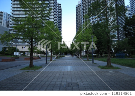 橫濱港未來的城市景觀,擁有高層商業建築和設施 橫濱港未來的城市景觀,擁有高層商業建築和設施 119314861