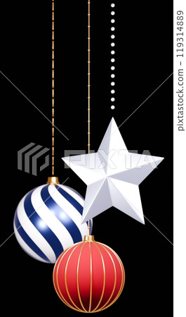 3D material_Christmas ornaments 3D material_Christmas ornaments 119314889
