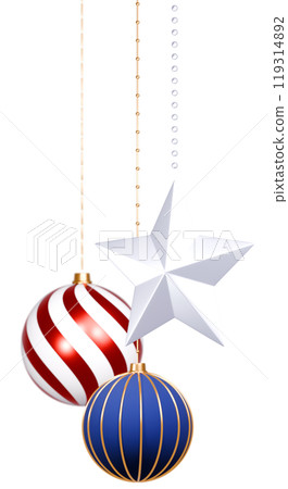 3D material_Christmas ornaments 119314892