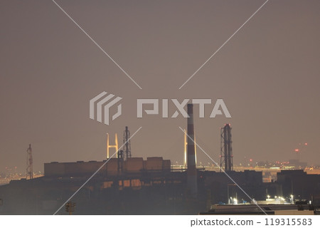 Keihin Industrial Area along Kawasaki Bay - Evening and night views 119315583