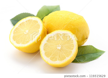Fresh lemons (white background) Fresh lemons (white background) 119315629