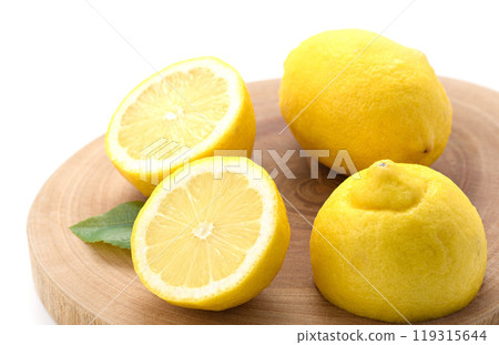 新鮮檸檬（白色背景） 119315644