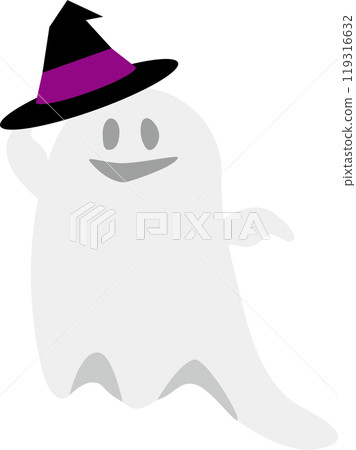 Ghost wearing a witch's hat Ghost wearing a witch's hat 119316632