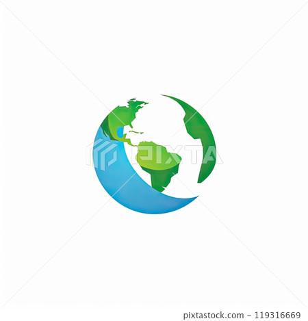 A globe casting a lengthy shadow against a white backdrop A globe casting a lengthy shadow against a white backdrop 119316669