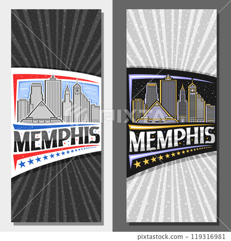 Vector vertical layouts for Memphis 119316981