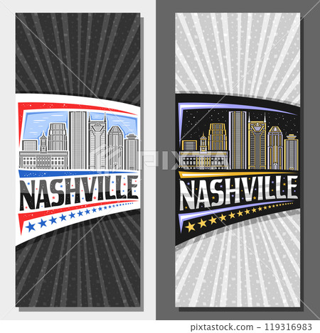 Vector vertical layouts for Nashville Vector vertical layouts for Nashville 119316983