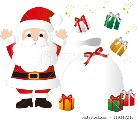 Christmas Santa Claus present decoration illustration material 119317212