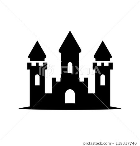 Castle icon logo design template isolated illustration Castle icon logo design template isolated illustration 119317740