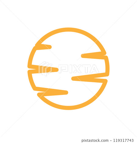Sunset icon logo design template isolated illustration 119317743