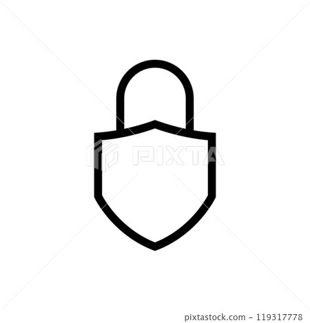 Shield icon logo design template isolated illustration Shield icon logo design template isolated illustration 119317778