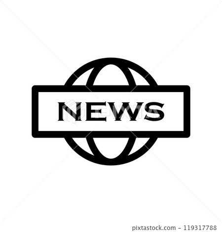 News icon logo design template isolated illustration News icon logo design template isolated illustration 119317788