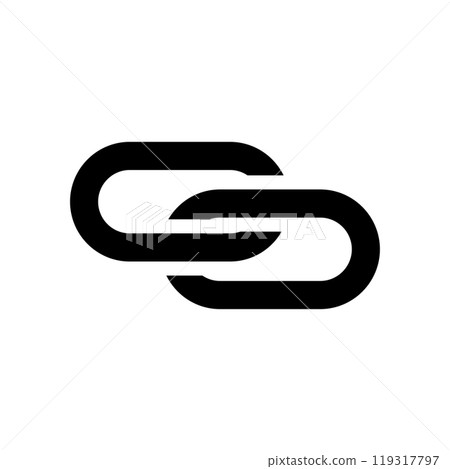 Link icon logo design template isolated illustration Link icon logo design template isolated illustration 119317797