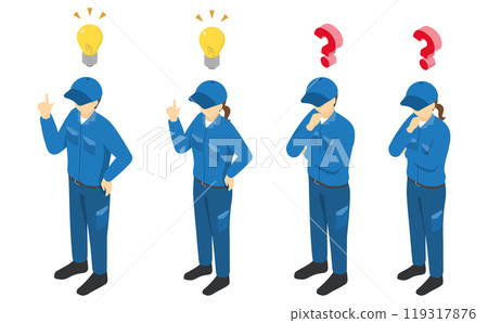 等軸圖：工廠工人的思考與思考 119317876
