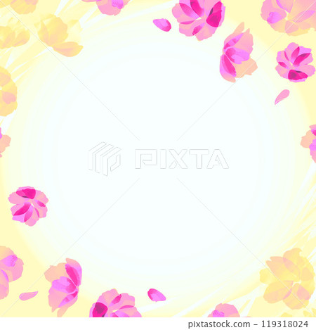 隨風飄揚的清爽花瓣插畫素材 119318024