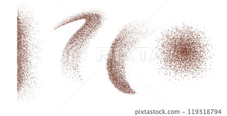 Coffee powder splashes set 119318794