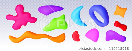 Color plasticine shapes set Color plasticine shapes set 119318918