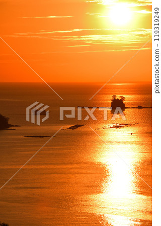 Evening scenery of Kujuku Island Evening scenery of Kujuku Island 119319249
