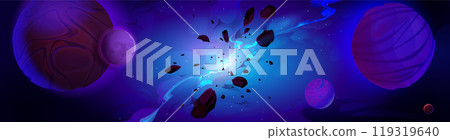 Galaxy explosion nebula space vector background 119319640