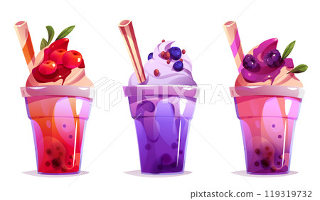 Milk tea bubble drink vector juice cup cartoon Milk tea bubble drink vector juice cup cartoon 119319732