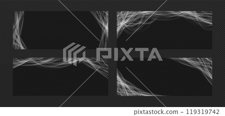 Halloween line cobweb effect vector horror frame Halloween line cobweb effect vector horror frame 119319742