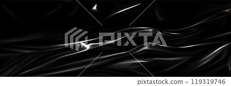 Background of black plastic wrap texture 119319746