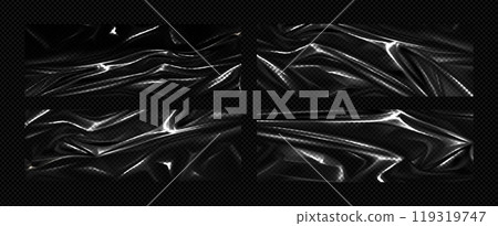Black plastic wrap overlay set 119319747
