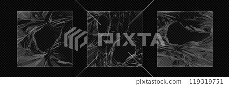 Torn plastic vinyl texture for cd album wrap bag 119319751