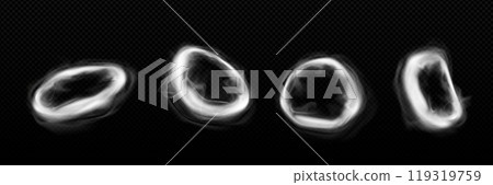Smoke ring cloud vector steam round cloud effect Smoke ring cloud vector steam round cloud effect 119319759