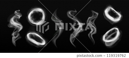Hookah vape smoke circle and tornado vector effect Hookah vape smoke circle and tornado vector effect 119319762