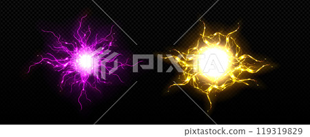 Realistic bolt circle with lightning explosion Realistic bolt circle with lightning explosion 119319829