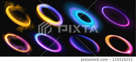 Realistic set of round light flares 119320252