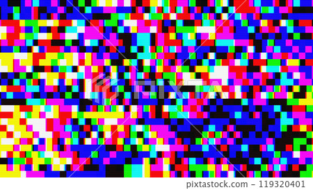 Abstract pixel retro 8bit lo-fi rgb video game glitch noise texture 119320401