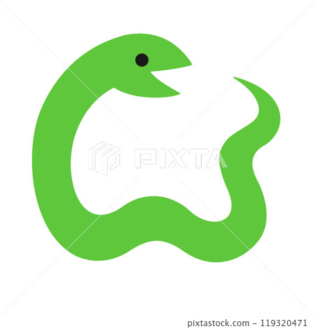 Green snake illustration 119320471