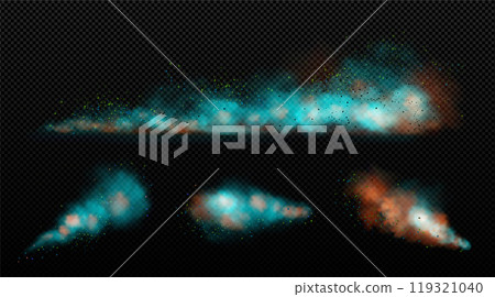 3d blue and red vector fluffy cloud smoke effect 119321040