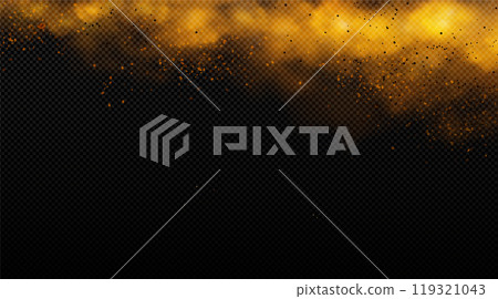 Orange cloud smoke with light realistic vector Orange cloud smoke with light realistic vector 119321043