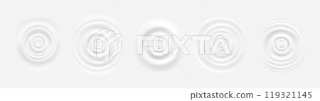 Circular waviness on white liquid surface. Circular waviness on white liquid surface. 119321145