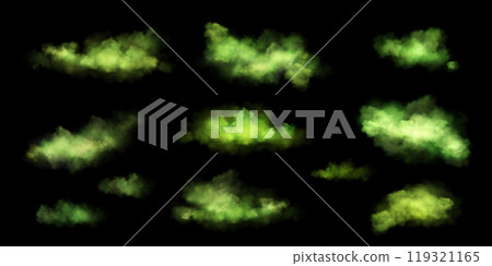 Toxic cloud with green poison stink smoke fog 119321165