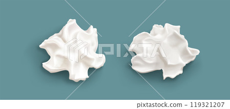 Whipped cream for decorating cake or pastry 119321207