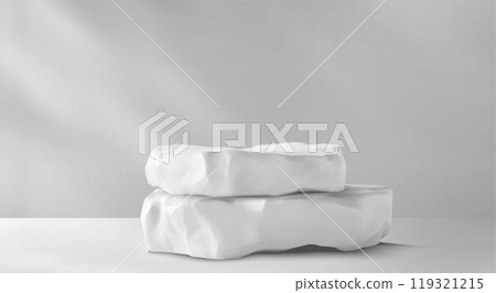 White stone podium platform for product display White stone podium platform for product display 119321215