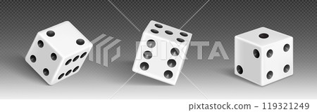 3d casino game play cube roll isolated vector icon 119321249